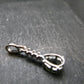 Moldavite Tektite & Red Garnet Silver Pendant from Czech Republic - 0.9"