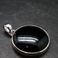 Black Onyx Silver Plated Pendant From Brazil - 6.88 Grams
