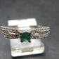 Emerald Crystal Silver Ring from Colombia - 1.84 Grams - Size 9