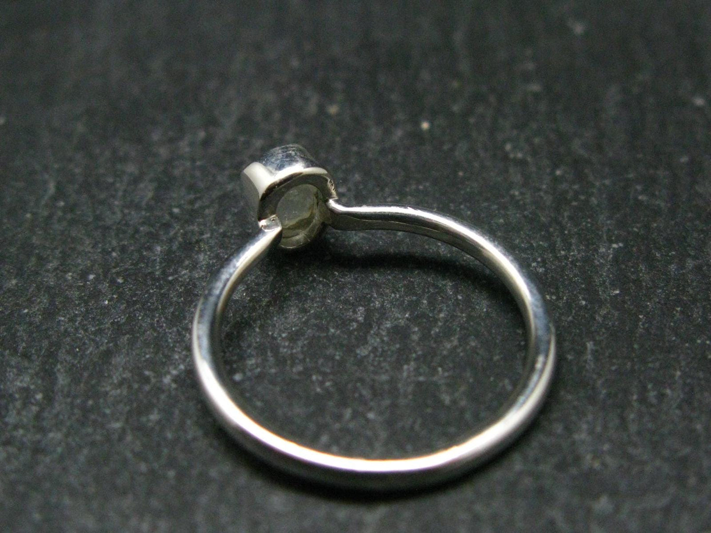 Green Herderite Silver Ring From Brazil - 1.77 Grams - Size 7