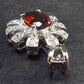 Natural Faceted Red Garnet Almandine 925 Silver Pendant - 1.0" - 4.1 Grams