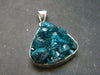 Dioptase Crystal Silver Pendant from Congo - 7.28 Grams - 1.3"