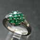 Emerald Faceted Silver Ring from Colombia - 3.55 Grams Total - Size 7