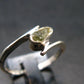 Moldavite Tektite Silver Ring from Czech Republic - 7 Size - 1.59 Grams