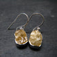 Rare Agni Gold Danburite Silver Earrings From Tanzania - 2.90 Grams - 1.1"
