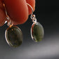 Blue Labradorite Silver Earrings From Madagascar - 3.90 Grams