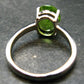 Natural Faceted Peridot Olivine Sterling Silver Ring - 3.14 Grams - Size 7.5