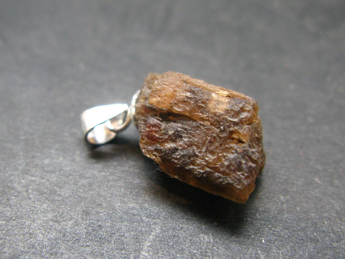 Rare Enstatite Crystal 925 Silver Pendant From Tanzania - 0.8" - 1.87 Grams