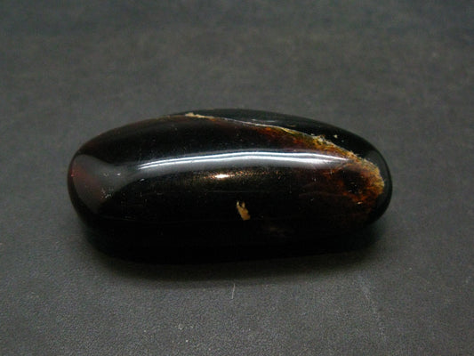 Rare Large Blue Amber Tumbled Piece Fluorescent From Indonesia - 1.6" - 10.04 Grams