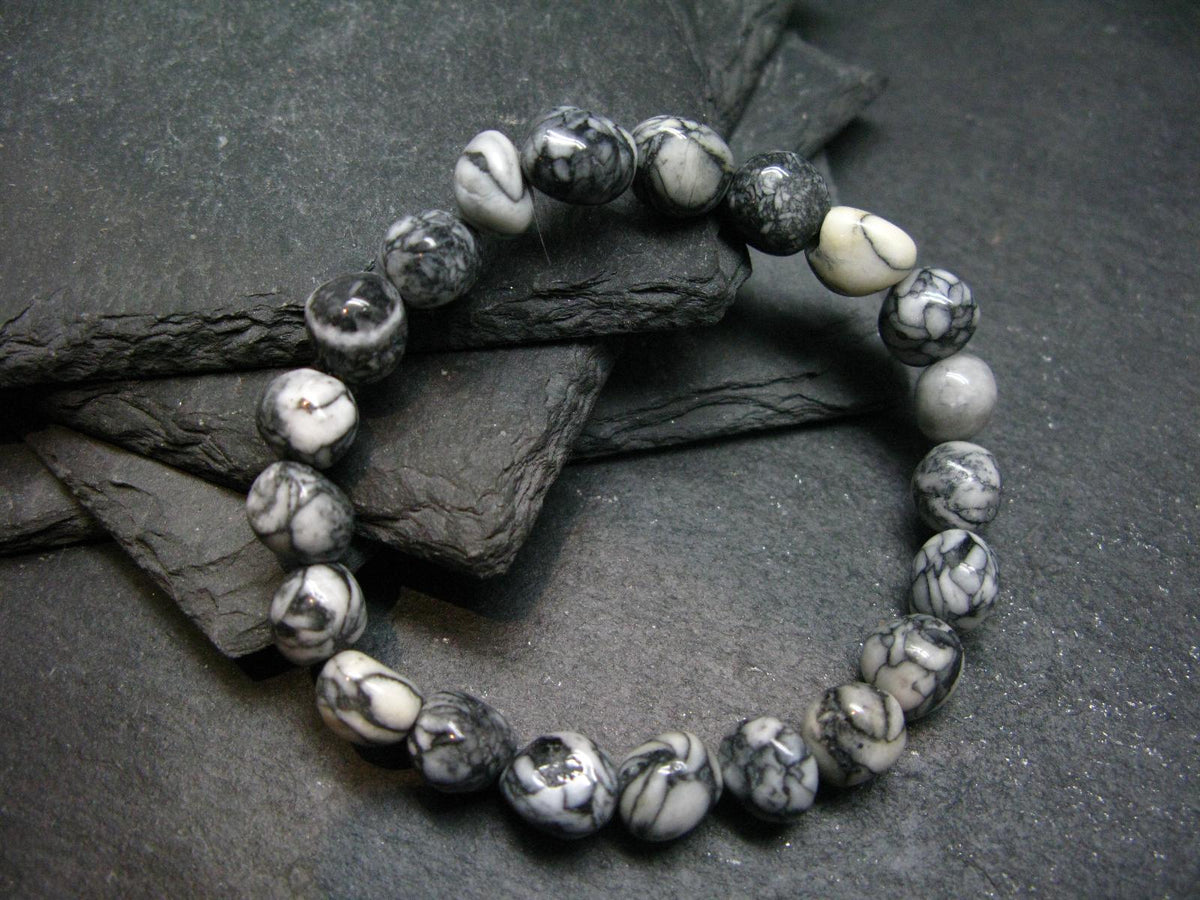 Pinolite Pinolith Genuine Bracelet ~ 7 Inches ~ 9mm Tumbled Beads