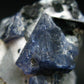Benitoite and Neptunite on Natrolite Cluster From California - 1.5" - 10.35 Grams