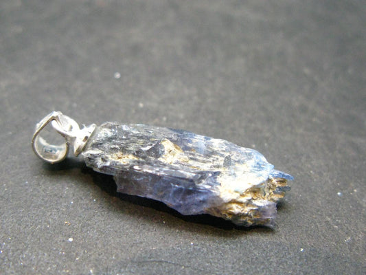 Rare Gem Jeremejevite Silver Pendant From Namibia - 1.0" - 1.54 Grams
