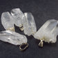Set of 5 Natural Clear Quartz Crystal Pendants From Brazil