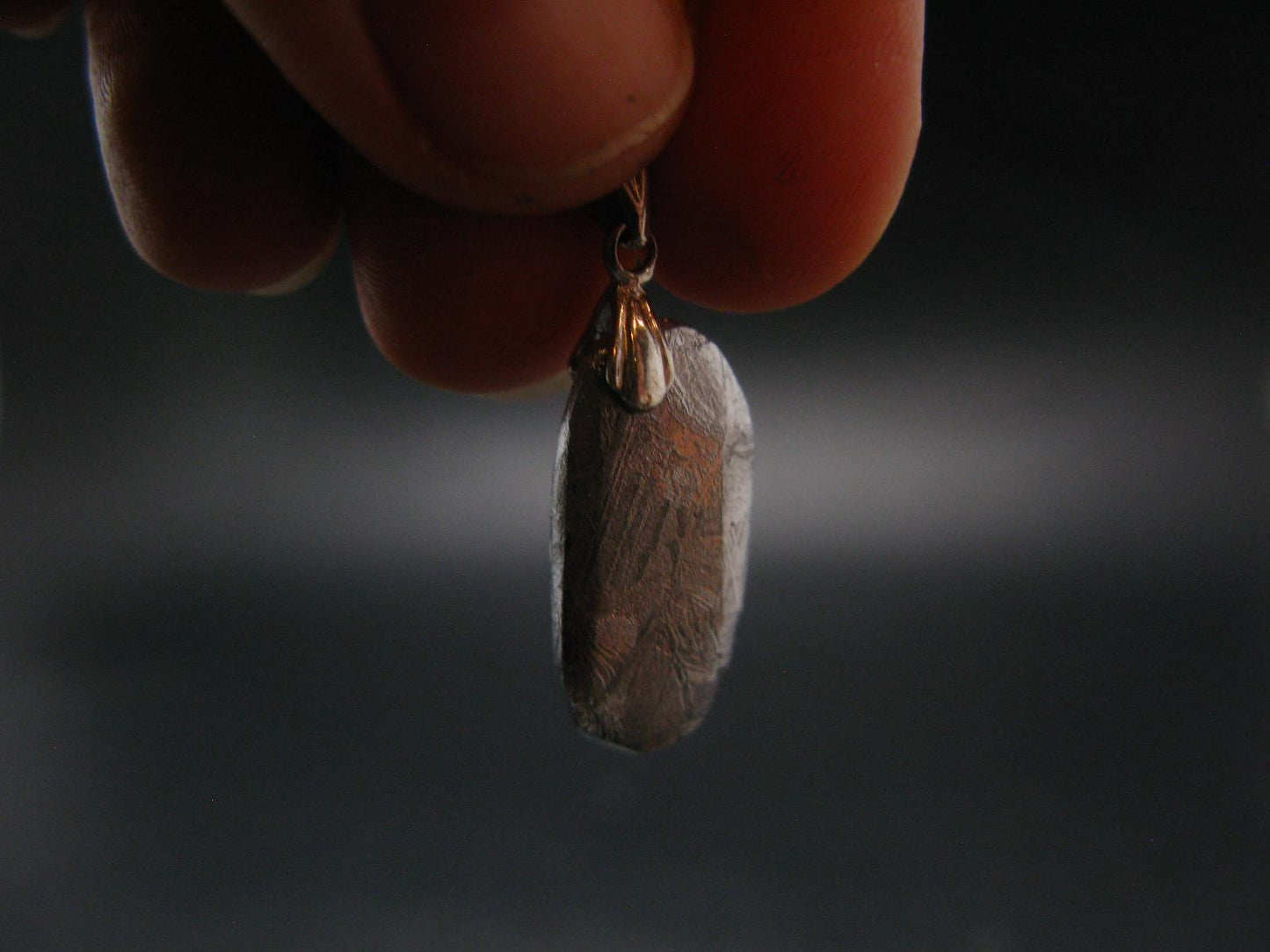 Muonionalusta Meteorite Silver Pendant from Sweden - 1.2" - 4..82 Grams