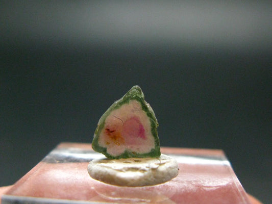 Rare Watermelon Tourmaline Crystal Slice From Brazil - 1.30 Carats