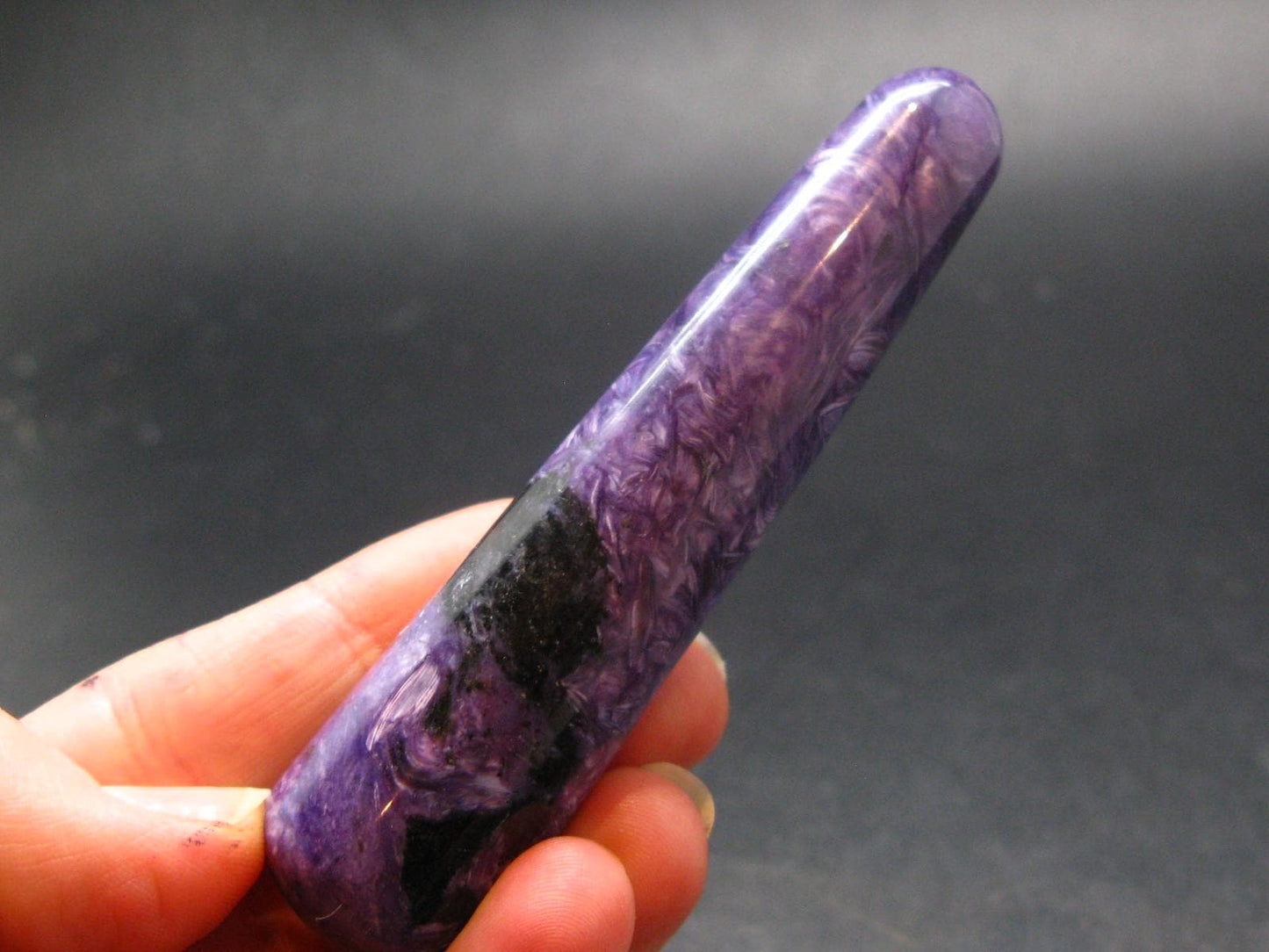 A Grade Charoite Wand From Russia - 3.4" - 51.19 Grams