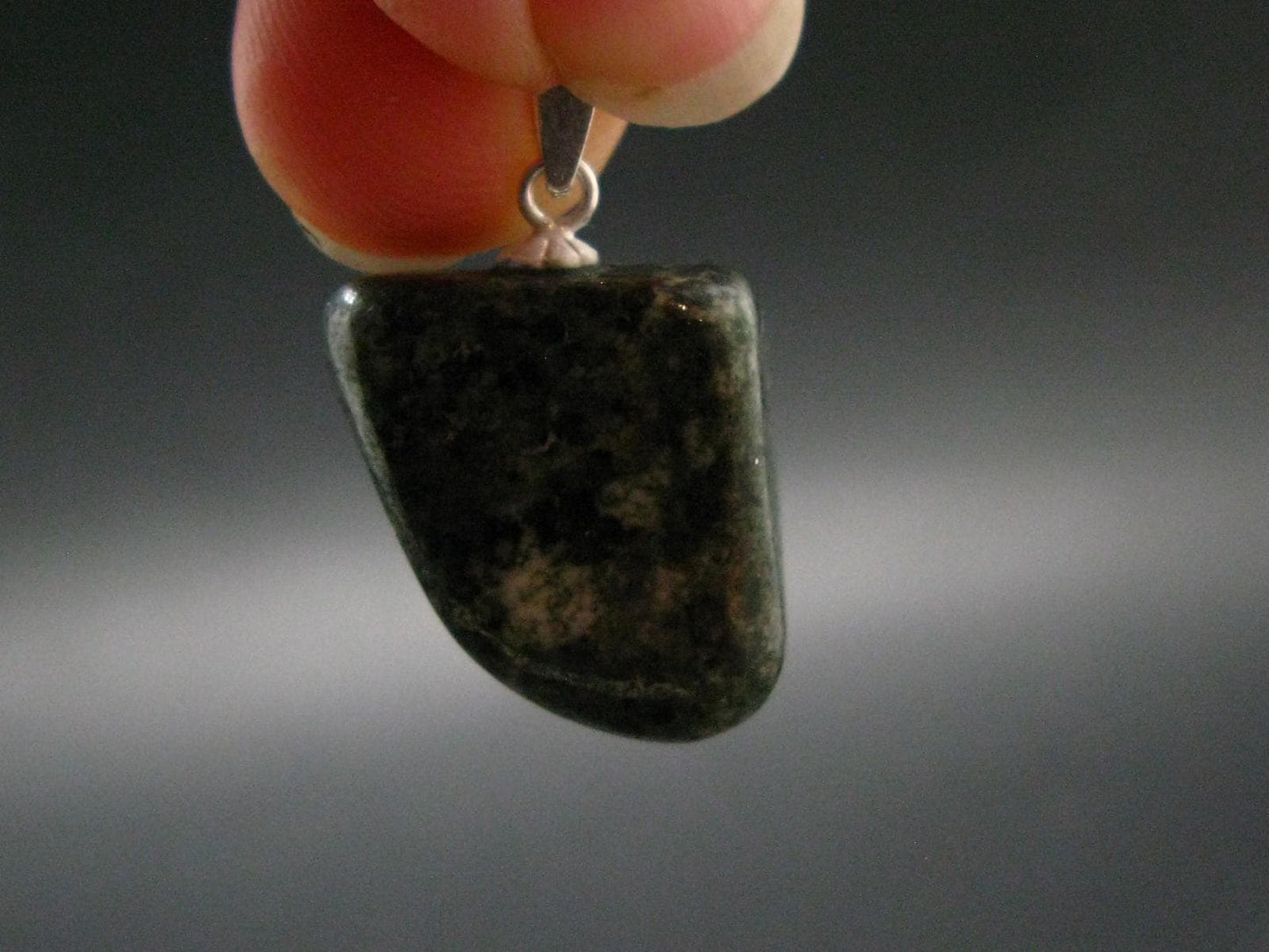 Rare Stonehenge Bluestone SS Pendant From Wales UK - 1.0" - 5.73 Grams