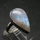 Natural Glow From Inside Moonstone Silver Plated Ring - 4.68 Grams - Size 7
