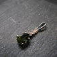 Moldavite Tektite Silver Pendant from Czech Republic - 0.9" - 1.22 Grams