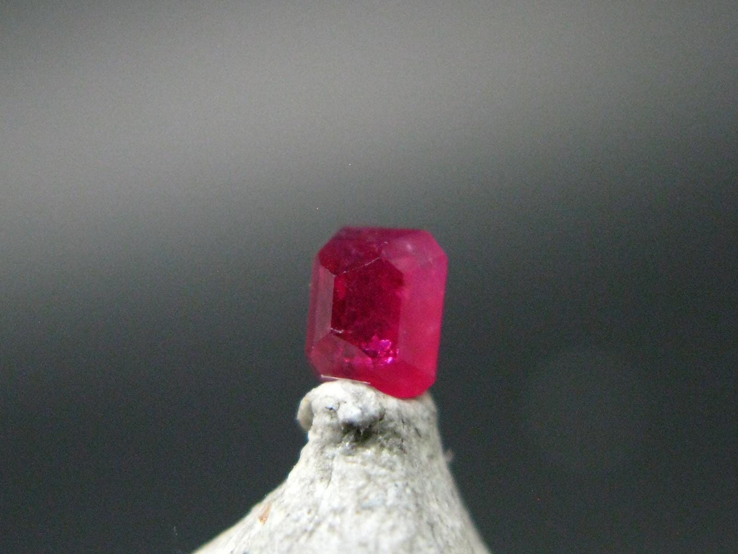 Beautiful Rare Gem Bixbite Red Beryl Emerald Cut Stone From Utah USA - 0.17 Carats - 3.4x2.8mm