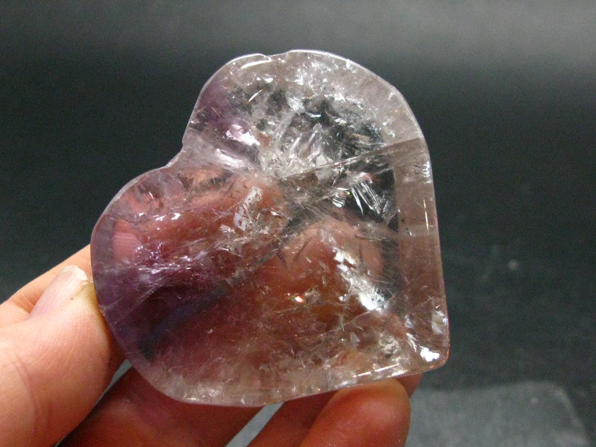 Amazing Natural Amethyst Heart from Brazil - 1.9" - 62.39 Grams