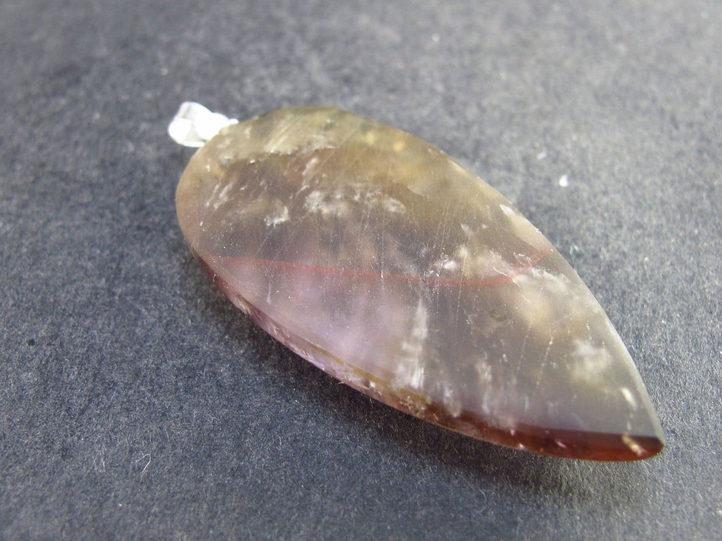 Cacoxenite Super 7 Silver Pendant From Brazil - 2.0" - 9.6 Grams