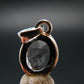 White Topaz Sterling Silver Pendant From Brazil - 0.7" - 2.11 Grams