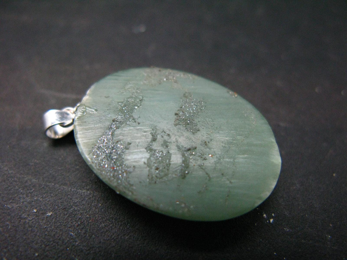 Nephrite Jade Cabochon Pendant From Canada - 1.3" - 4.49 Grams
