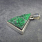 Uvarovite (Green Chromium Garnet) Cluster Silver Pendant from Russia - 1.2" - 4.80 Grams