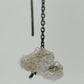 Raw Herderite Crystal Threader Earrings in Sterling Silver - 2.68g