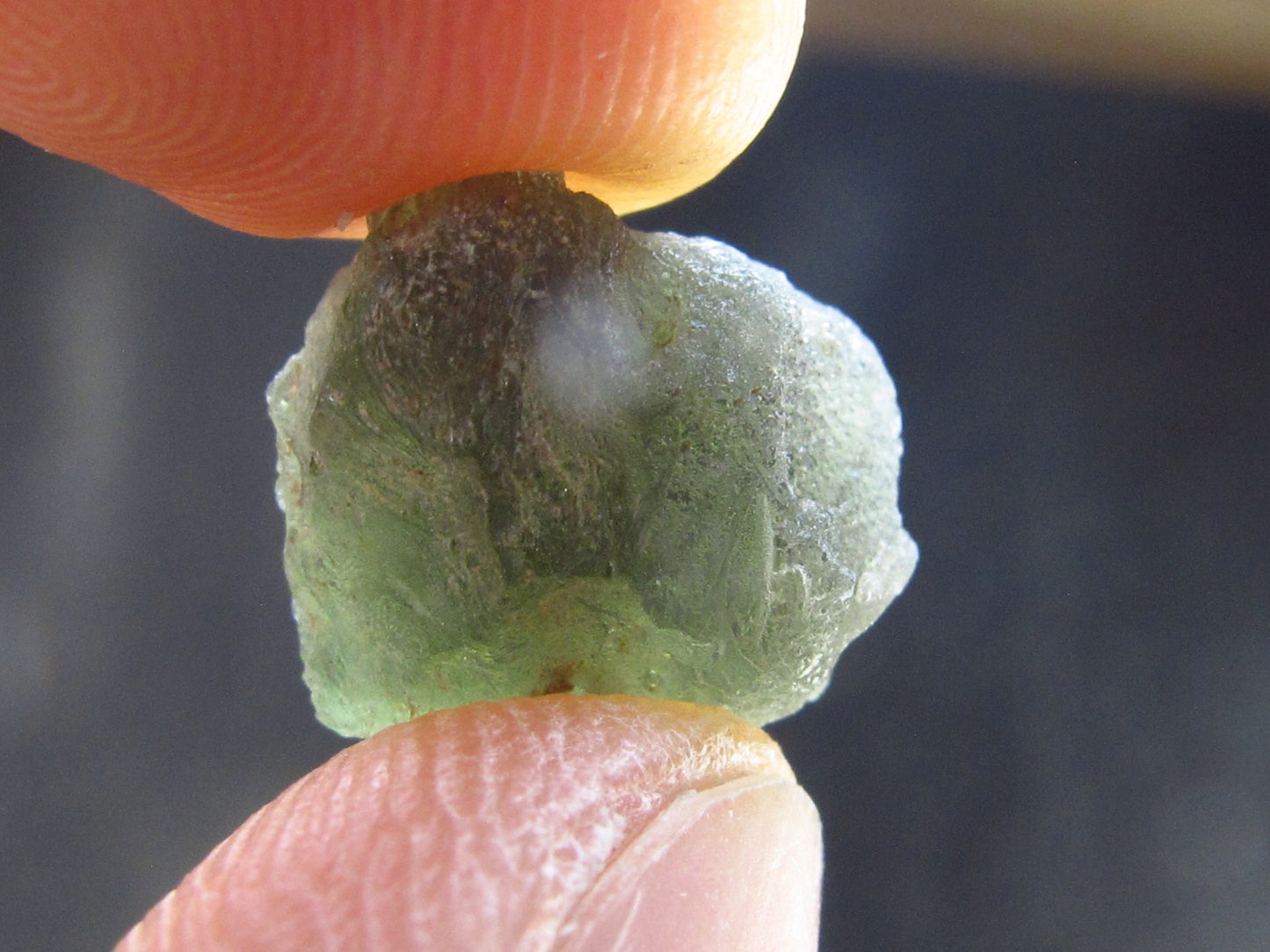 Moldavite Tektite Raw Piece from Czech Republic - 0.4" - 5.05 Carats - 1.01 Grams