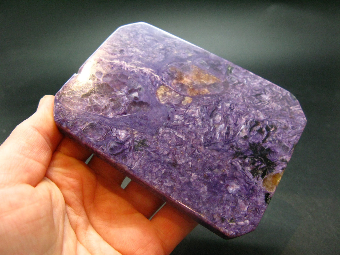 Large Nice Charoite Slab from Russia - 136.38 Grams - 3.8"