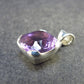 Genuine Rich Purple Faceted Amethyst Sterling Silver Pendant From Brazil - 0.7" - 3.72 Grams