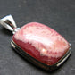 Rhodochrosite Silver Plated Pendant From Argentina - 1.5" - 9.33 Grams