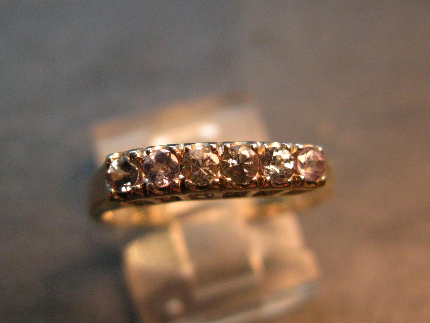 Genuine Alexandrite Gem Silver Ring From Russia - Size 6.25 - 2.34 Grams