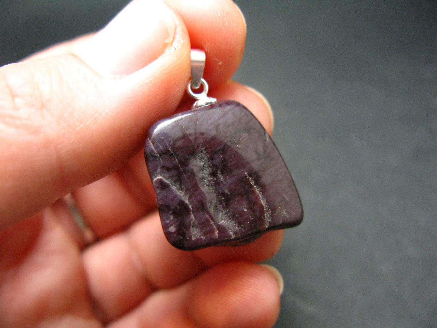 Sugilite Silver Pendant From South Africa - 1.0" - 3.77 Grams