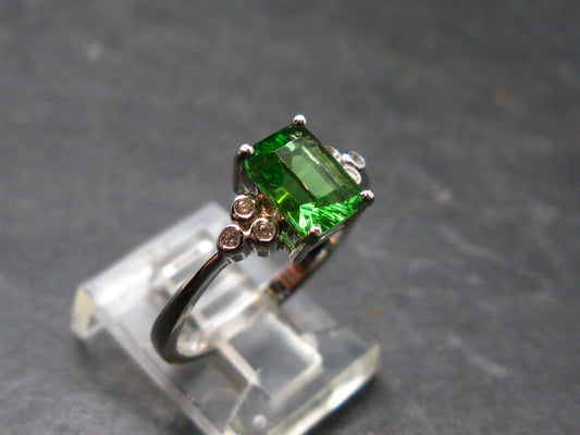 Helenite Gaia Stone Gem Sterling Silver Ring From Washington - Size 8 - 1.69 Carats