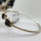 Alexandrite Cuff Bracelet Raw Color Change Gemstone Silver Open Bangle June Birthstone Jewelry