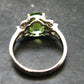 Natural Faceted Peridot Olivine Sterling Silver Ring - 3.0 Grams - Size 6.5