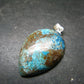 Quantum Quattro Shattuckite Malachite Dioptase Chrysocola Silver Pendant from Namibia - 1.4" - 4.12 Grams