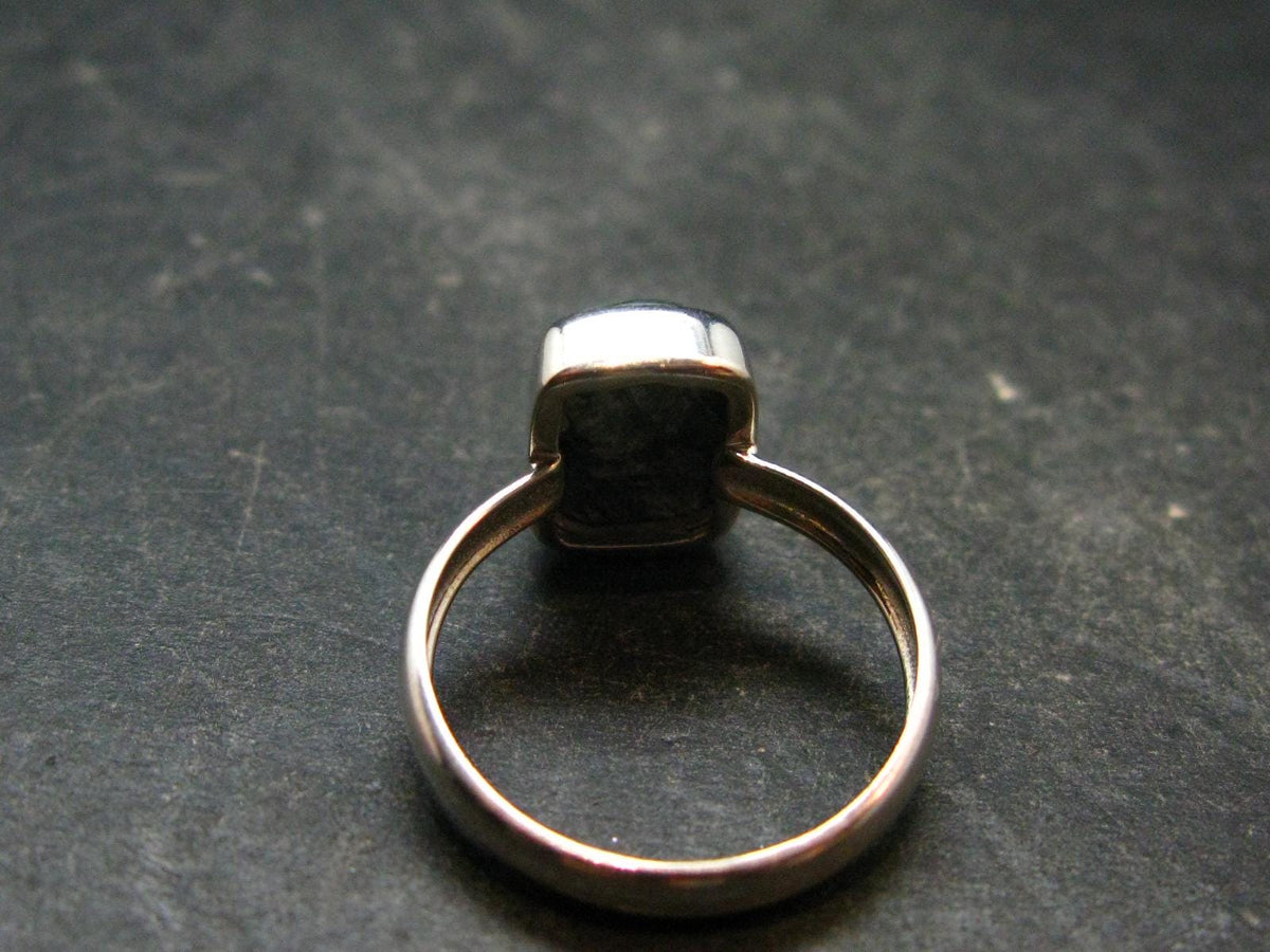Seraphinite Clinochlore Angel Wings 925 Silver Ring From Russia - 2.70 Grams - Size 8