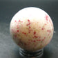Large Cinnabar in Quartz Sphere from Peru - 188.35 Grams - 2.0"