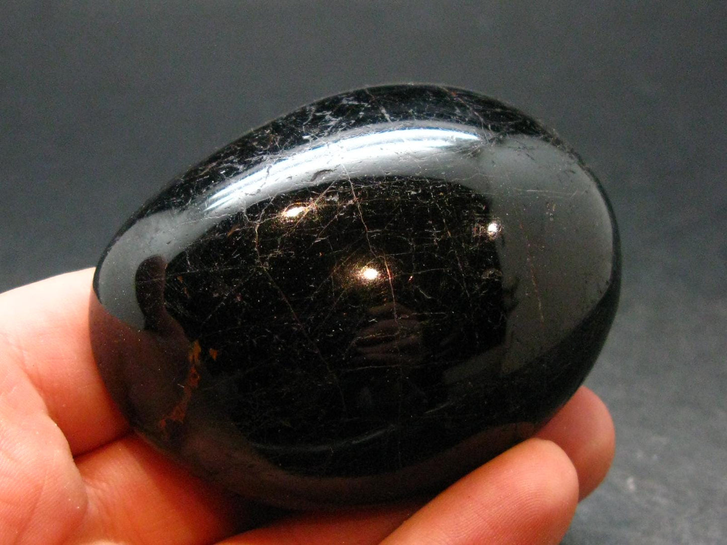 Fine Black Tourmaline Tumbled Stone From Namibia - 2.3"