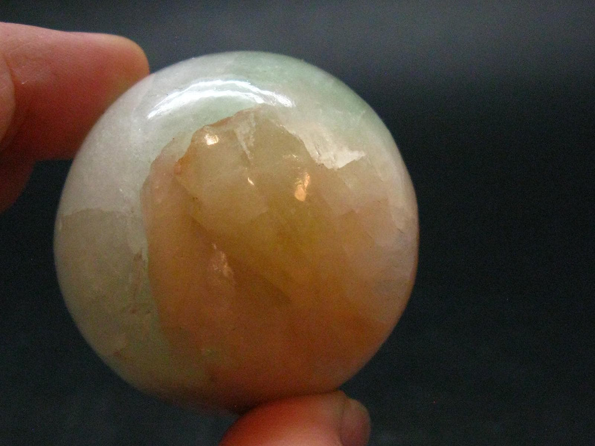Green Apophylite & Stilbite Sphere From India - 1.6" - 84.54 Grams