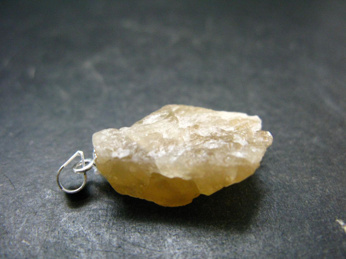 Scheelite Crystal Silver Pendant From China - 1.1" 7.34 Grams