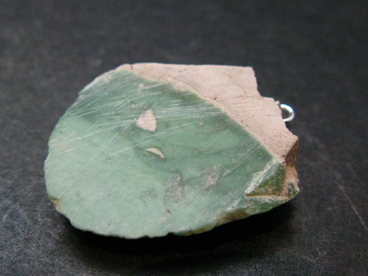 Rare Variscite Sterling Silver Pendant From Utah - 1.3" - 5.79 Grams
