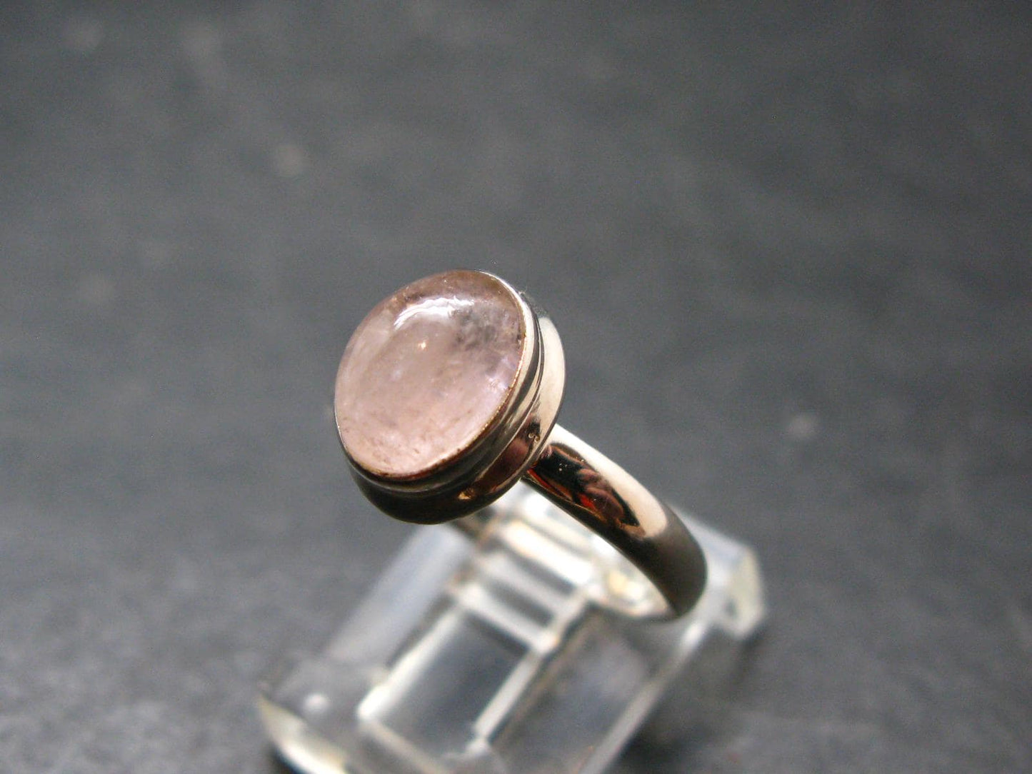 Pink Beryl!! Amazing Natural Morganite Silver Ring From Brazil - Size 7 - 3.4 Grams