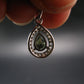 Moldavite Tektite Silver Pendant from Czech Republic - 0.8" - 1.34 Grams