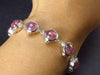 Pink Tourmaline Silver Bracelet From Brazil - 9" - 13.0 Grams