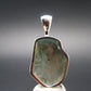 Blue Zircon Gem Crystal Silver Pendant From Cambodia - 1.1" - 5.32 Grams